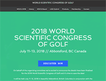 Tablet Screenshot of golfscience.org